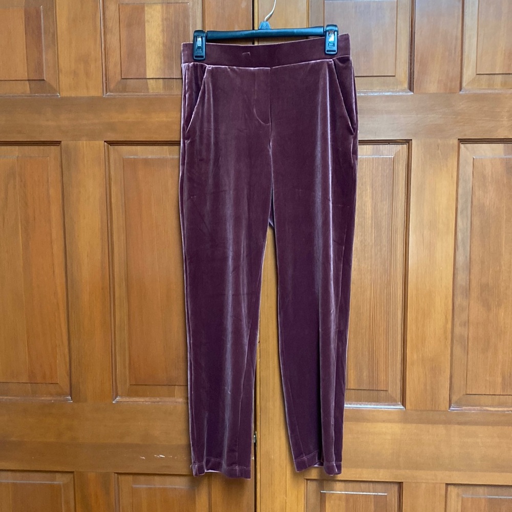 Loft velour ankle pants